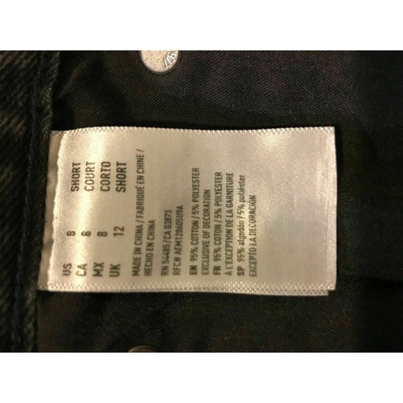 NWT AMERICAN EAGLE Hi-Rise Girlfriend Jean 8 X-LONG Black #446 - Picture 4 of 5